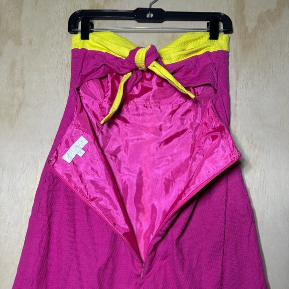 Britt Ryan Strapless Dress Pink And Yellow Size 6 Colorful - Picture 6 of 8